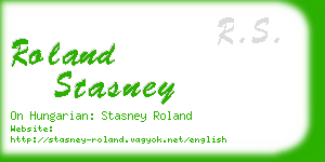 roland stasney business card